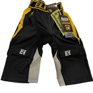 New Elite Hockey Junior boy Protective Inline Shorts W/ Bamboo Pro-Fit Cup Black